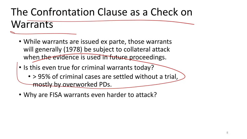 the confrontation clause as a check on warrants