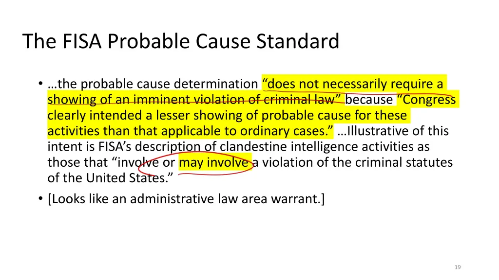 the fisa probable cause standard