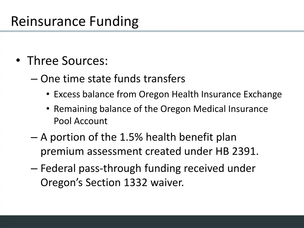 reinsurance funding