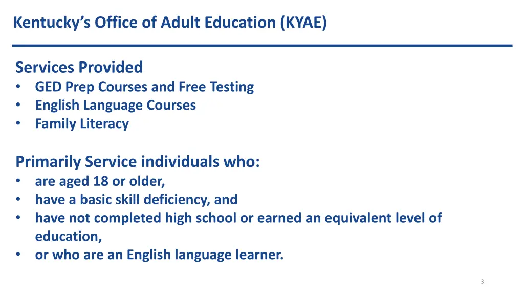 kentucky s office of adult education kyae