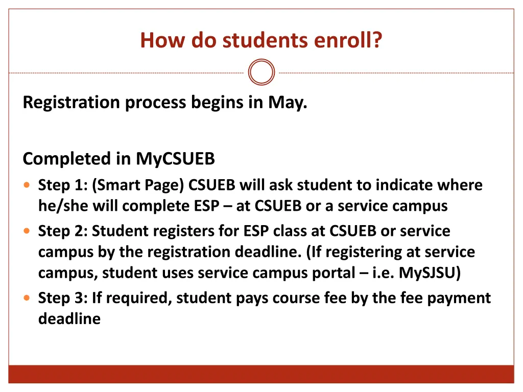 how do students enroll