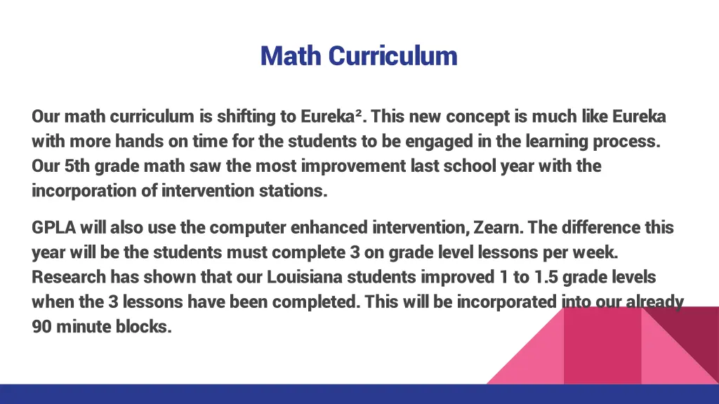 math curriculum
