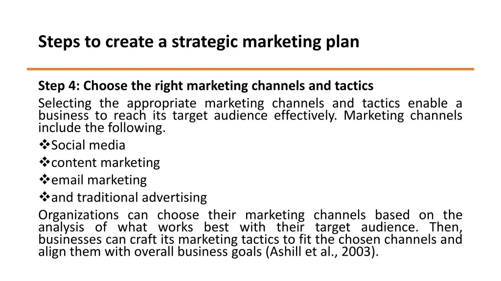 steps to create a strategic marketing plan 2