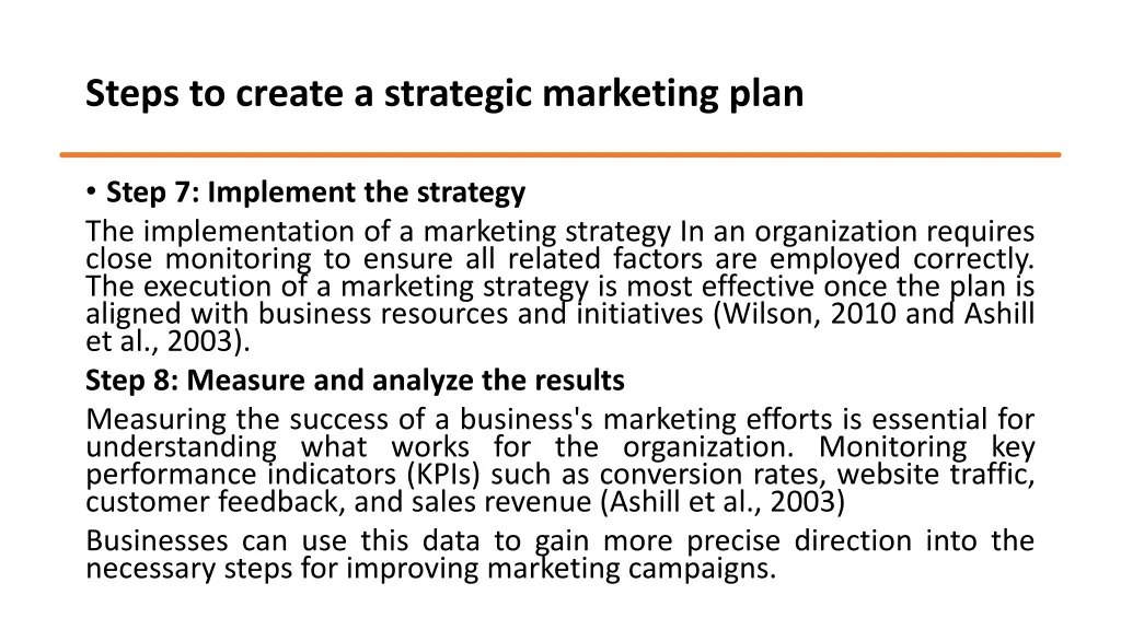 steps to create a strategic marketing plan 4