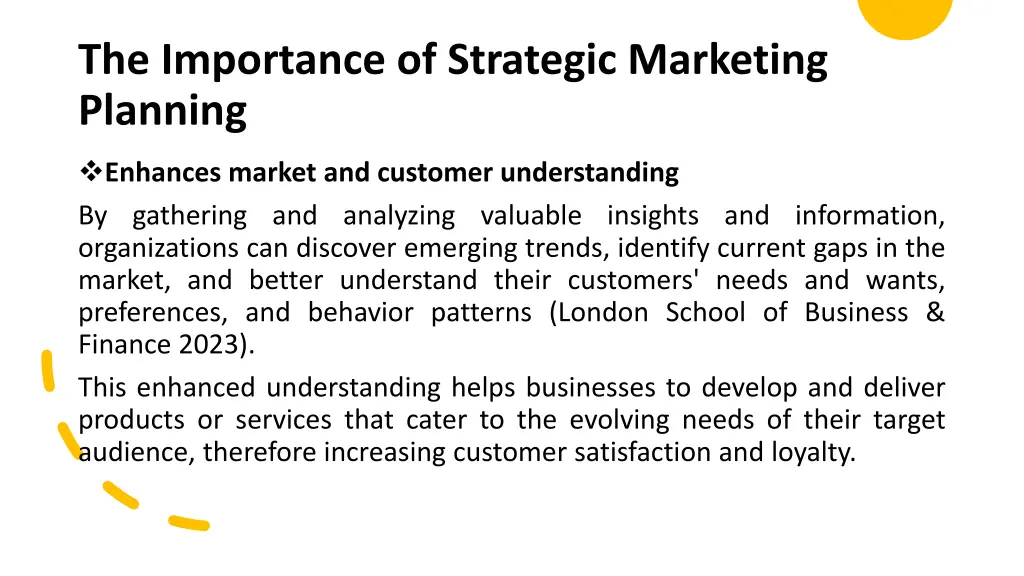the importance of strategic marketing planning 1