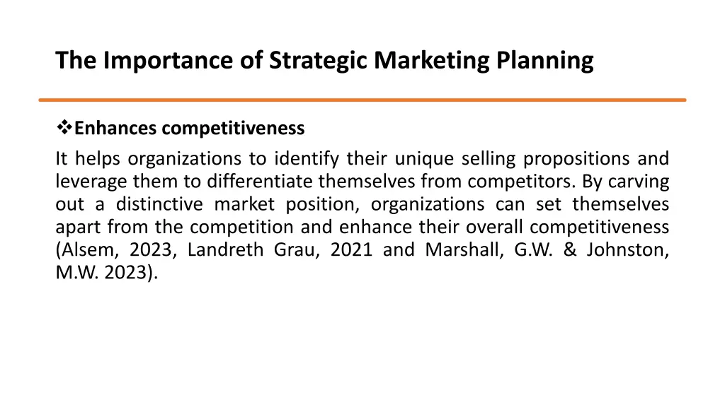 the importance of strategic marketing planning 2