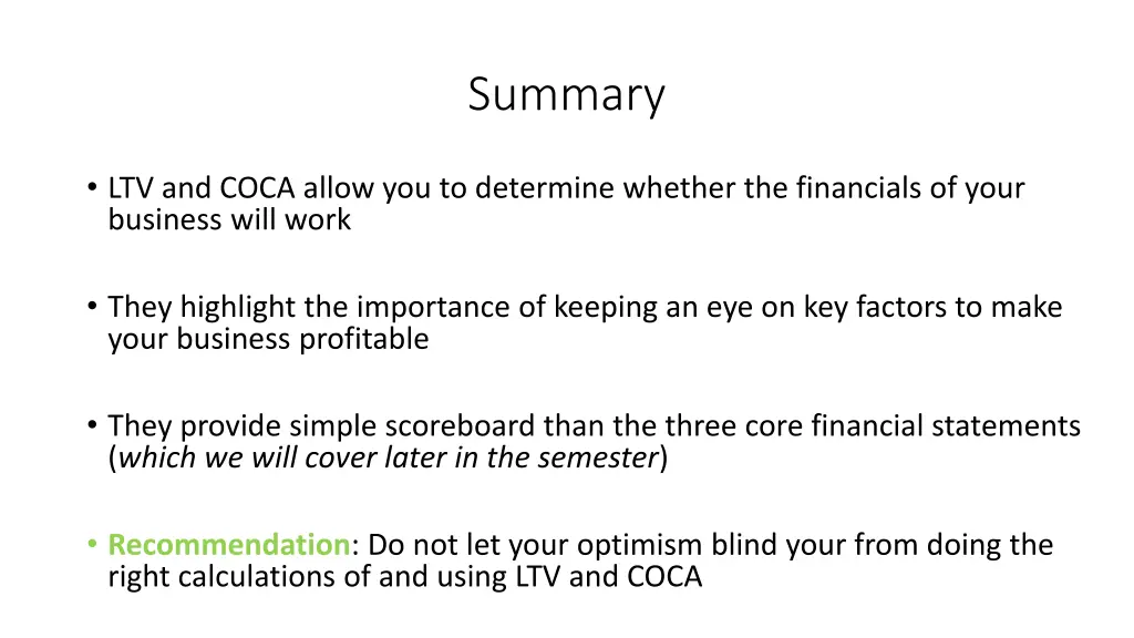summary