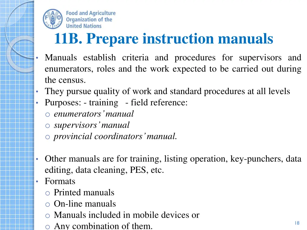11b prepare instruction manuals