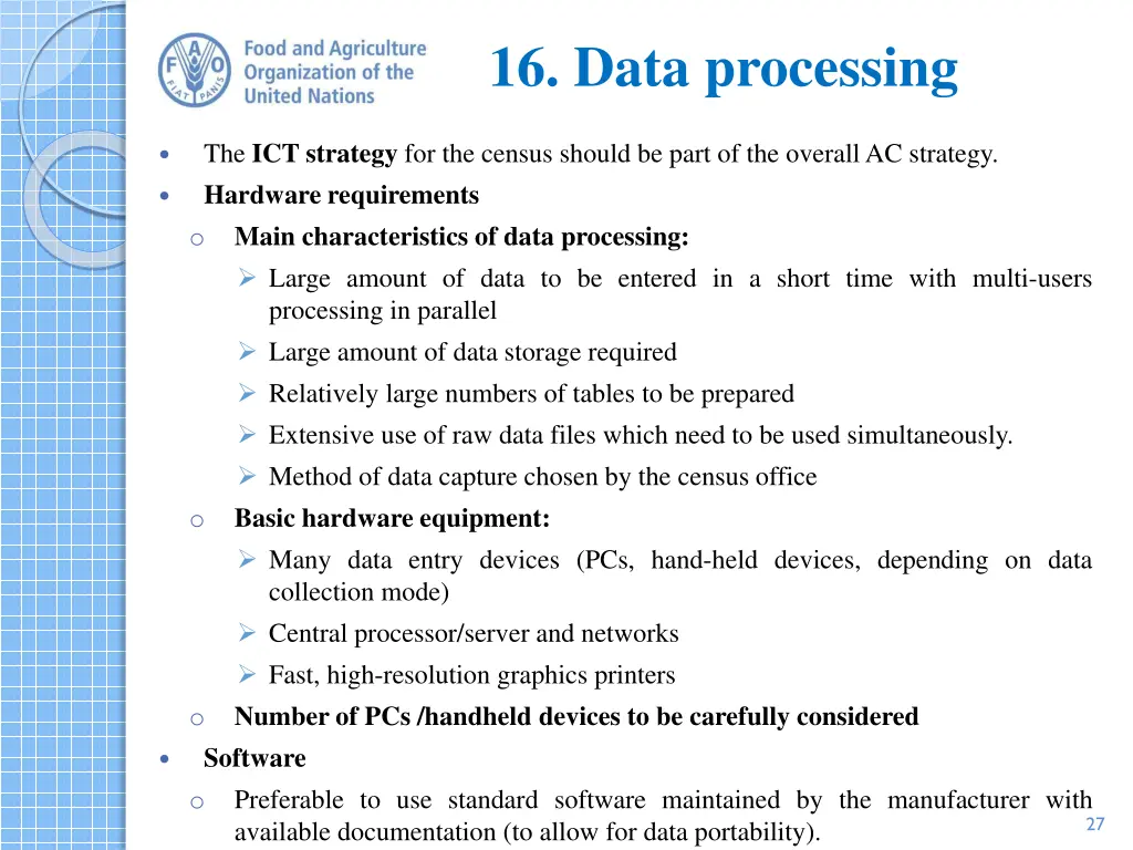 16 data processing