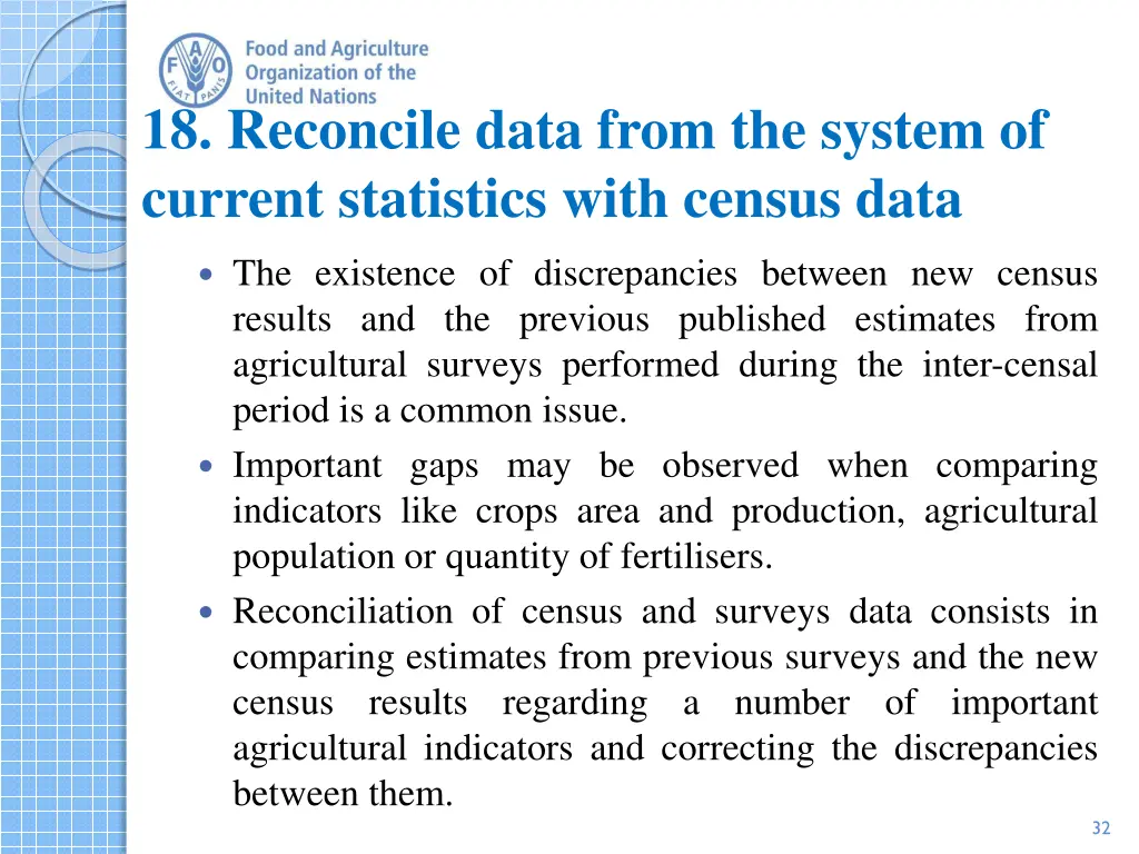 18 reconcile data from the system of current