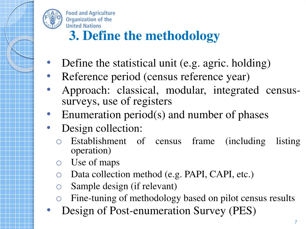3 define the methodology