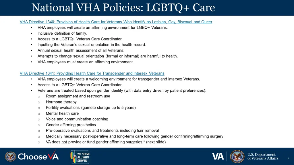 national vha policies lgbtq care