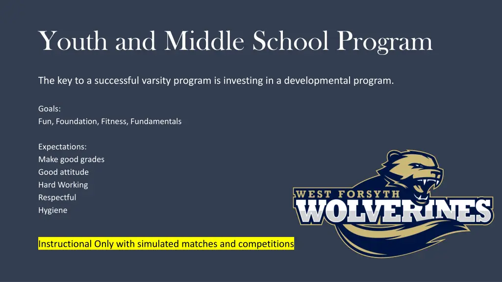 youth and middle school program 1