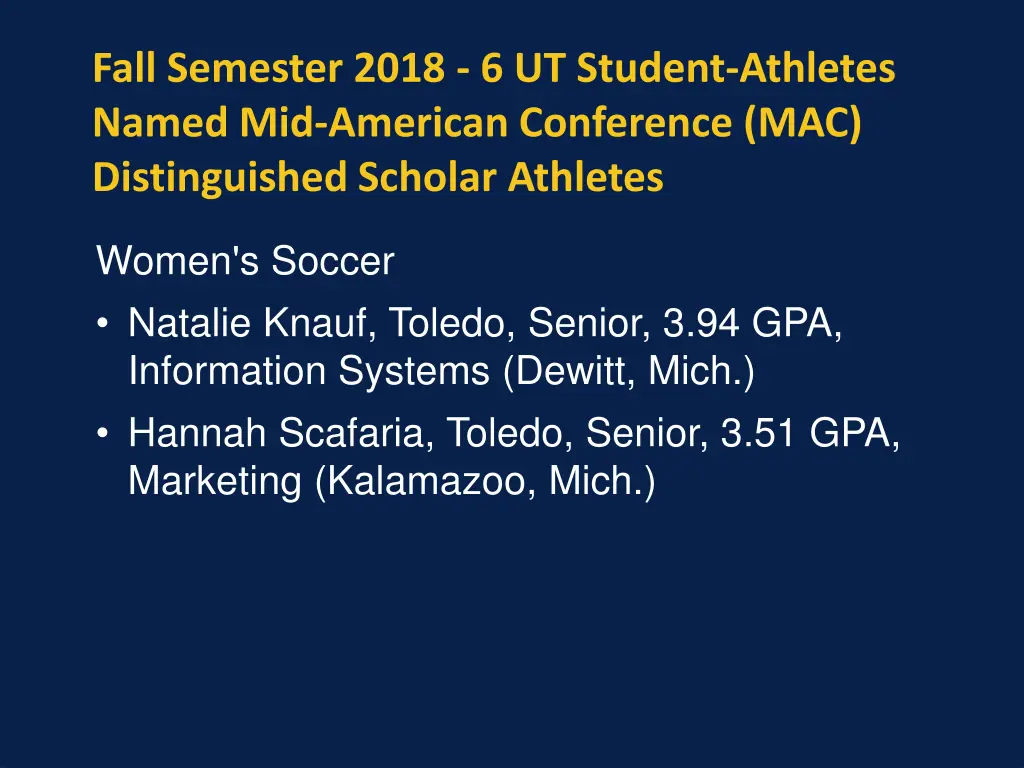 fall semester 2018 6 ut student athletes named 1