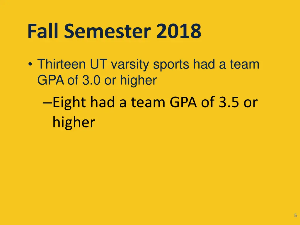 fall semester 2018