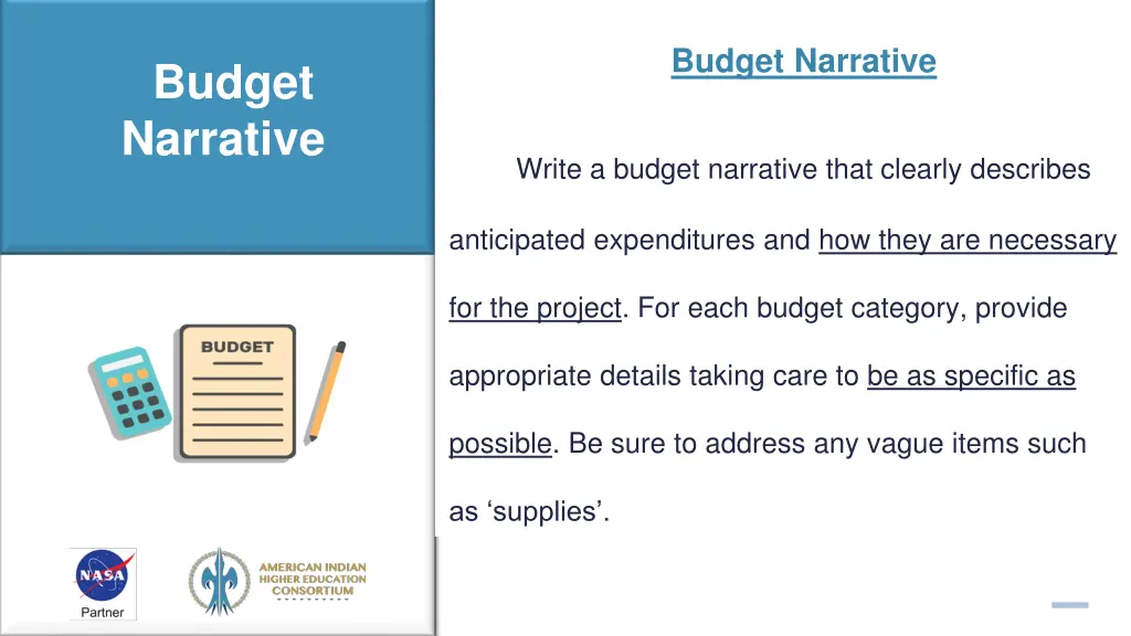 budget narrative
