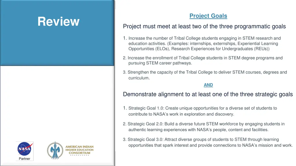 project goals