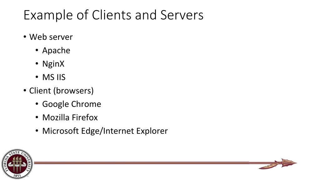 example of clients and servers