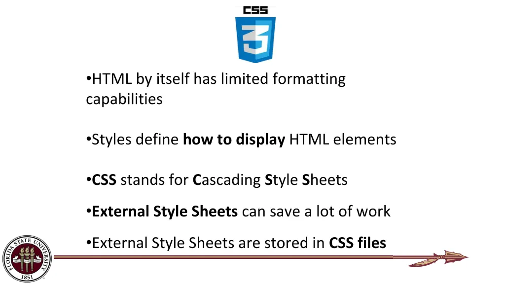 html by itself has limited formatting capabilities