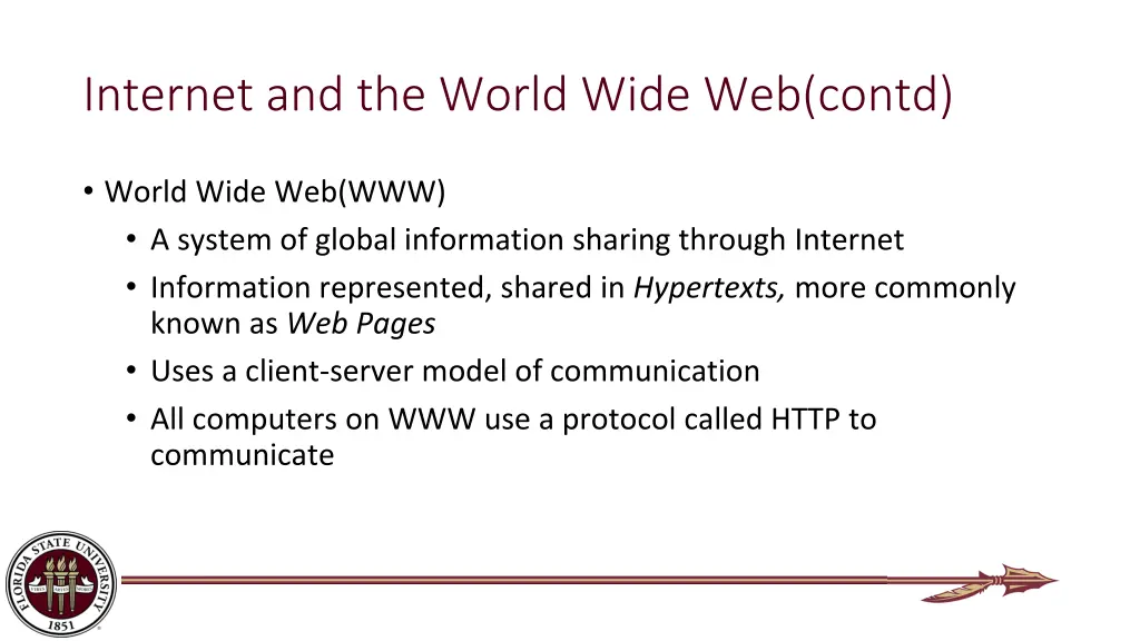 internet and the world wide web contd