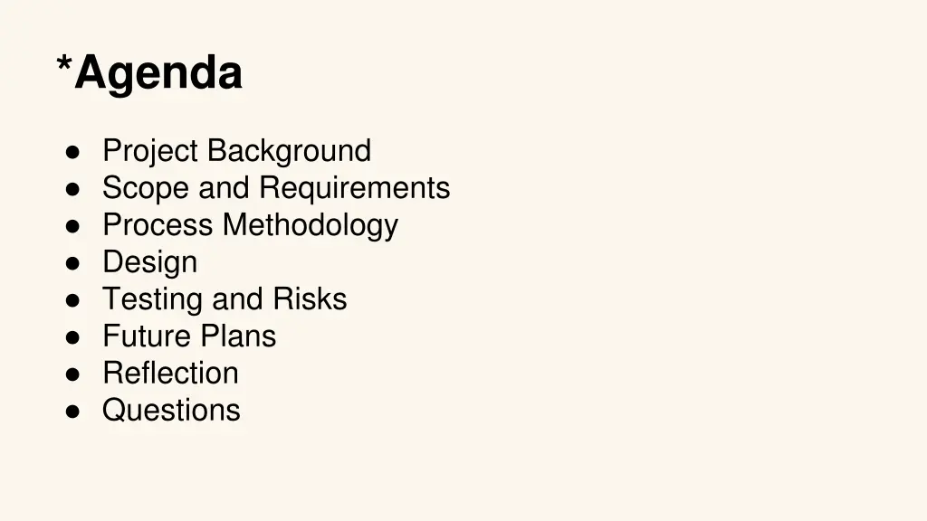 agenda