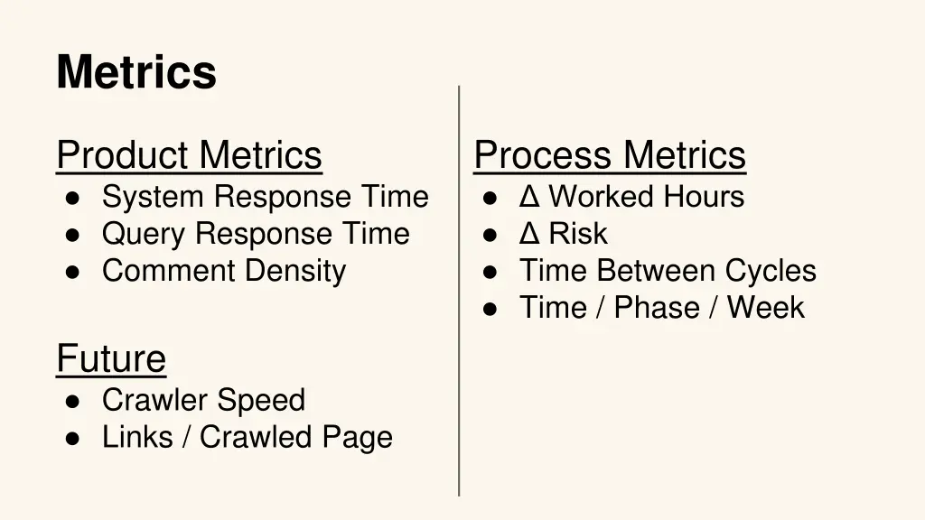 metrics