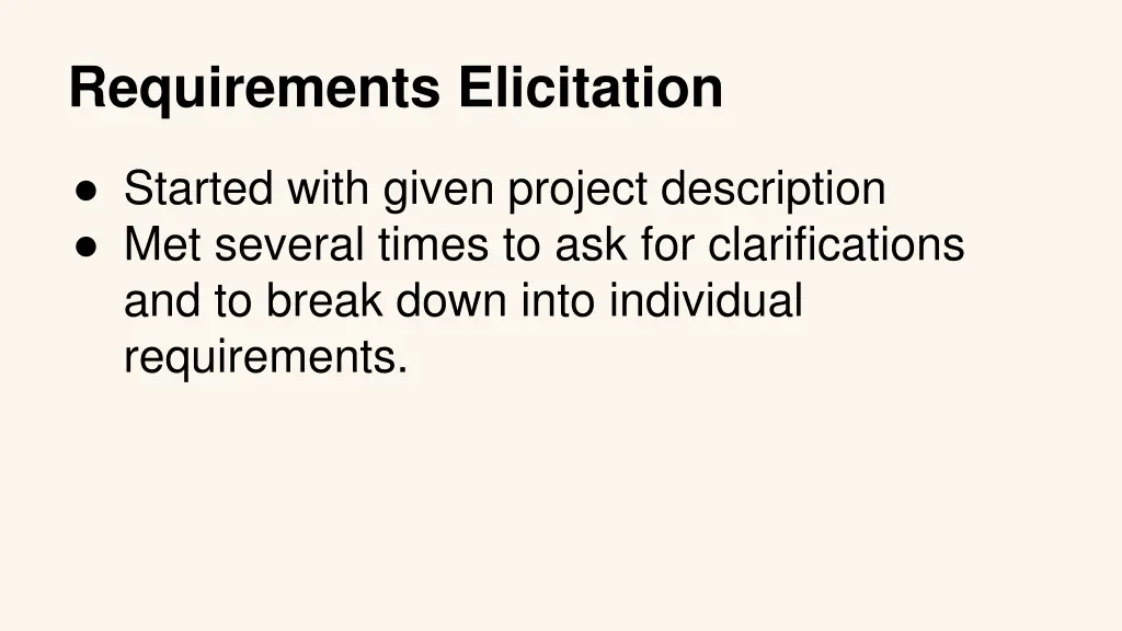 requirements elicitation