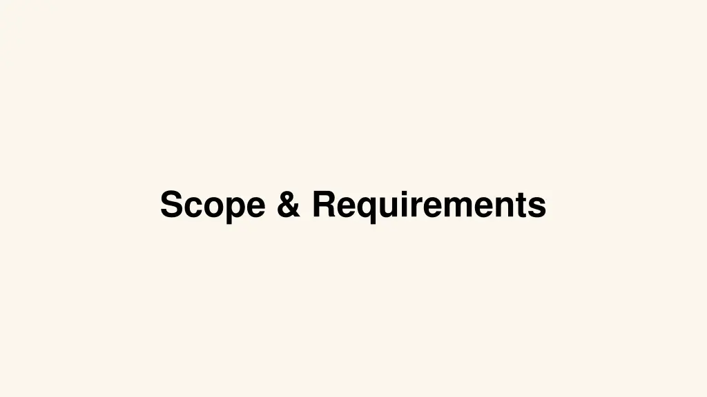 scope requirements