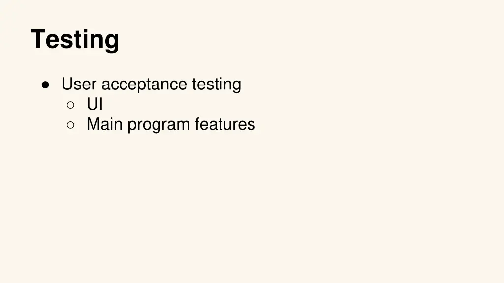 testing