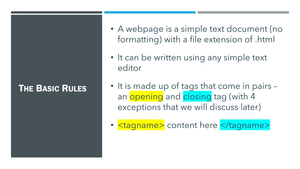 a webpage is a simple text document no formatting