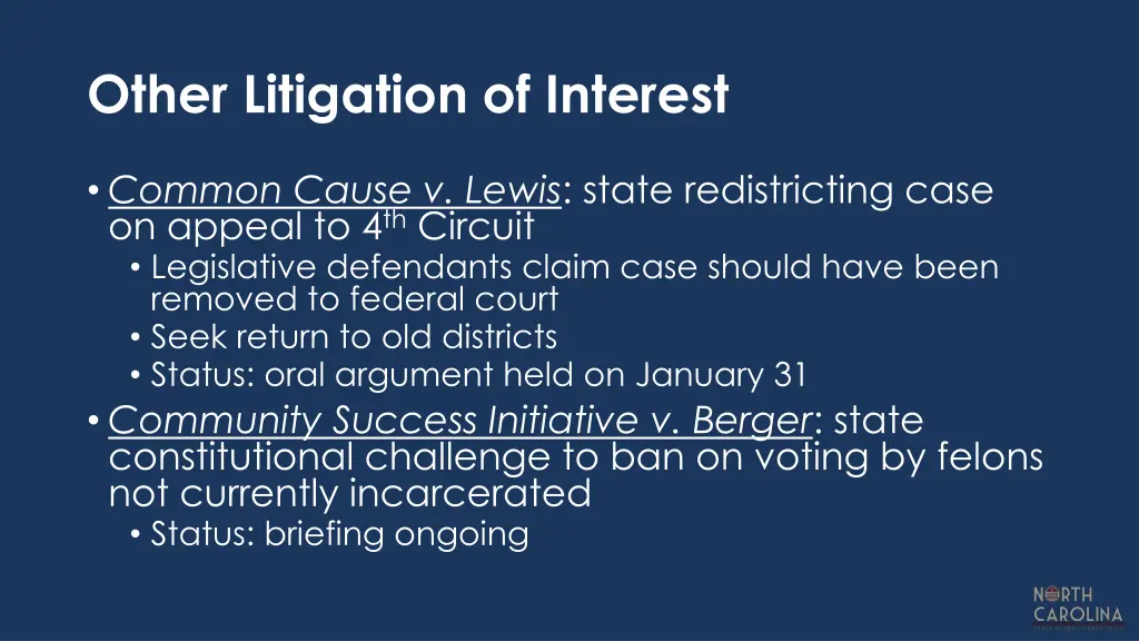 other litigation of interest 1