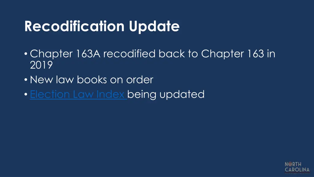 recodification update