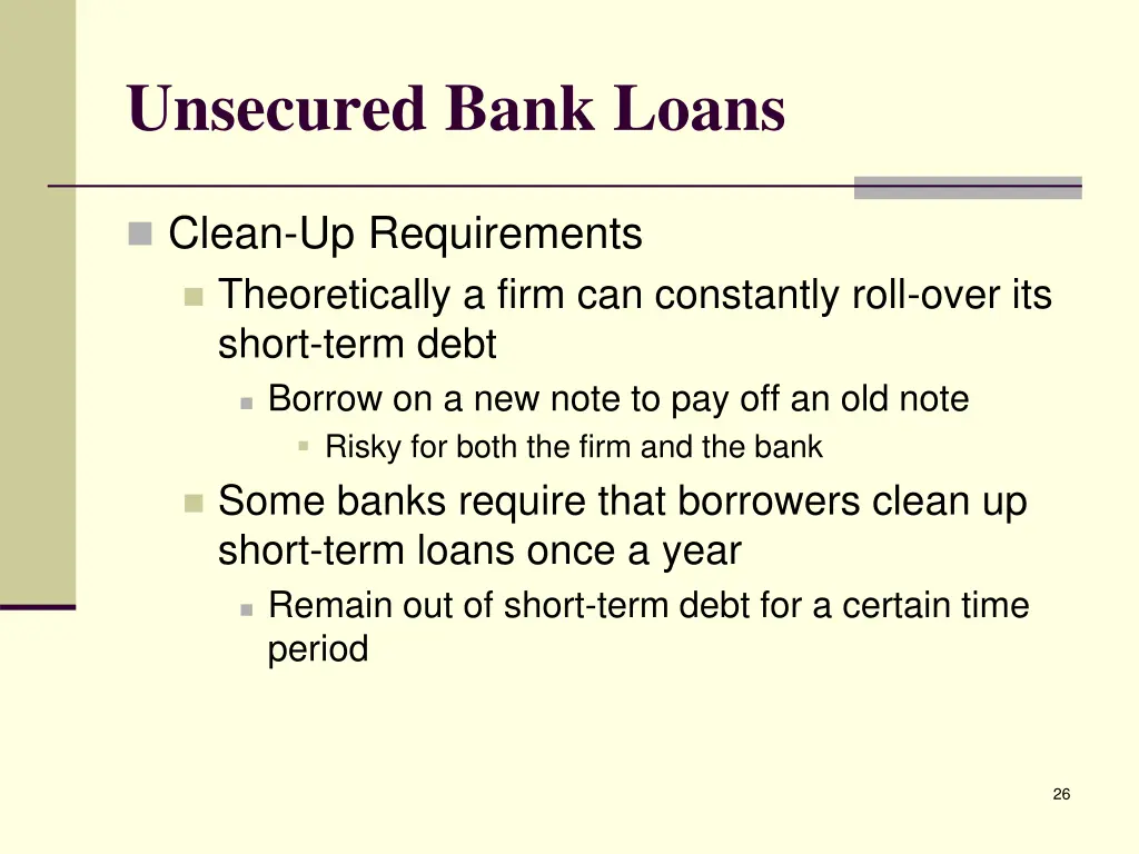 unsecured bank loans 2