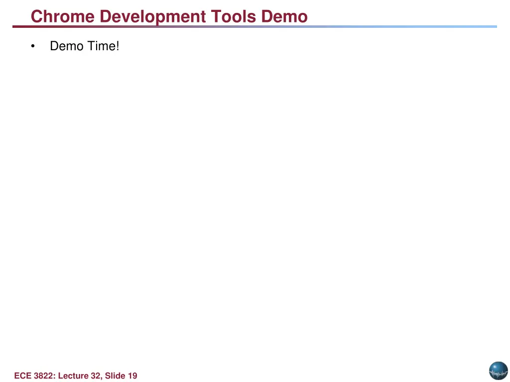 chrome development tools demo