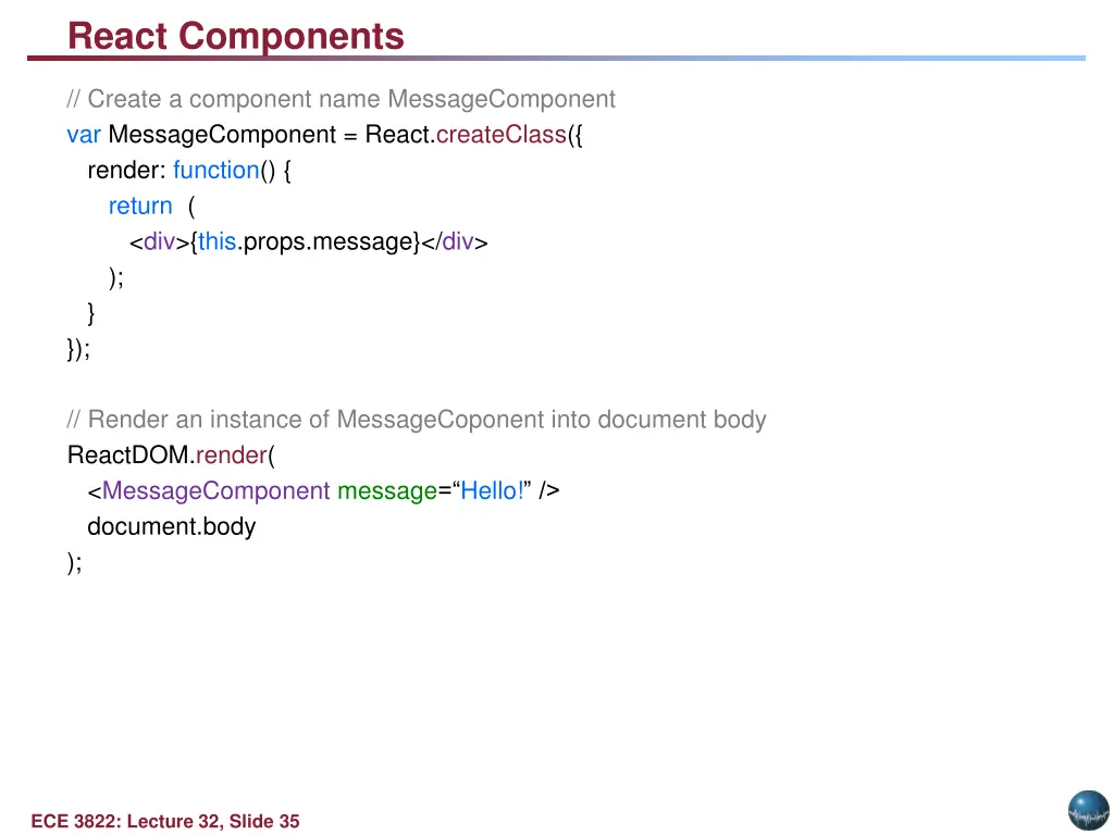 react components