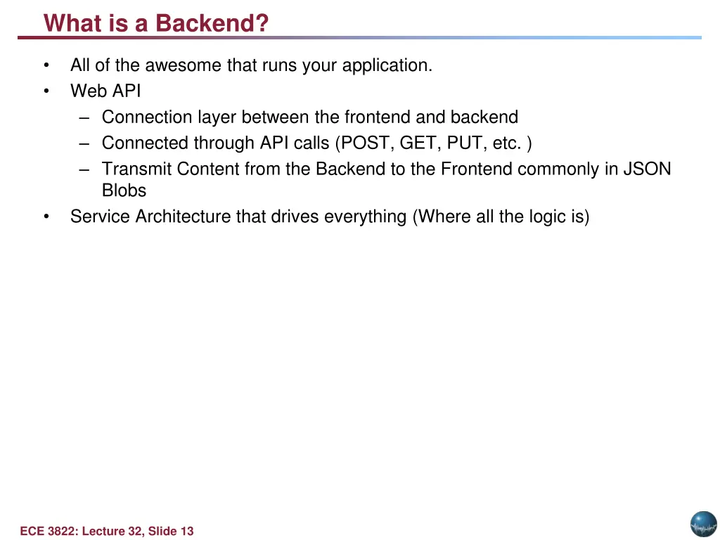 what is a backend