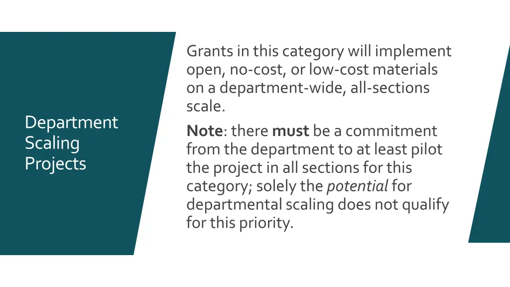grants in this category will implement open