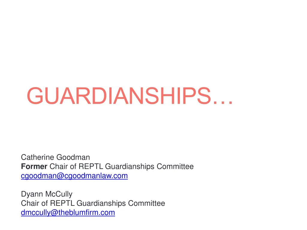 guardianships