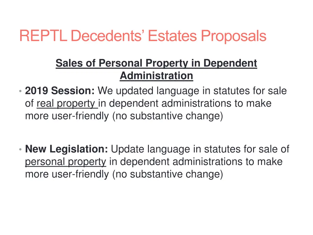 reptl decedents estates proposals 5