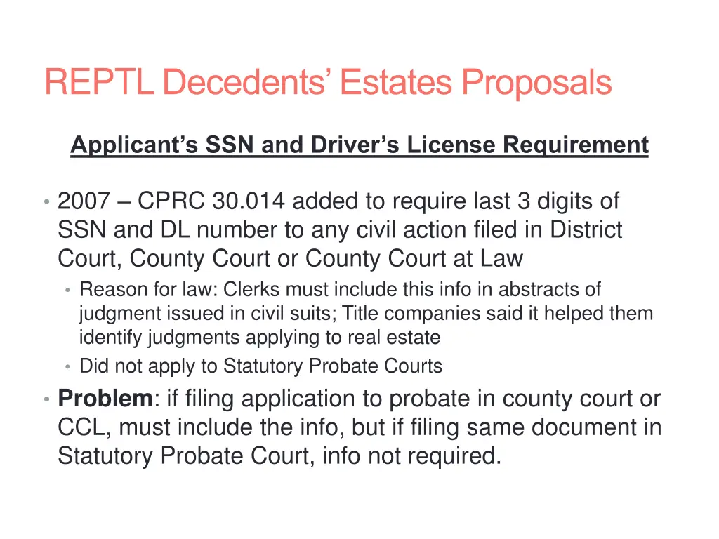 reptl decedents estates proposals 6