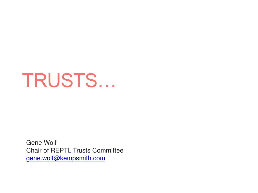trusts