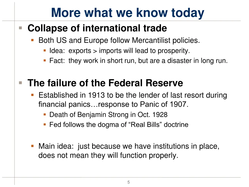 more what we know today collapse of international