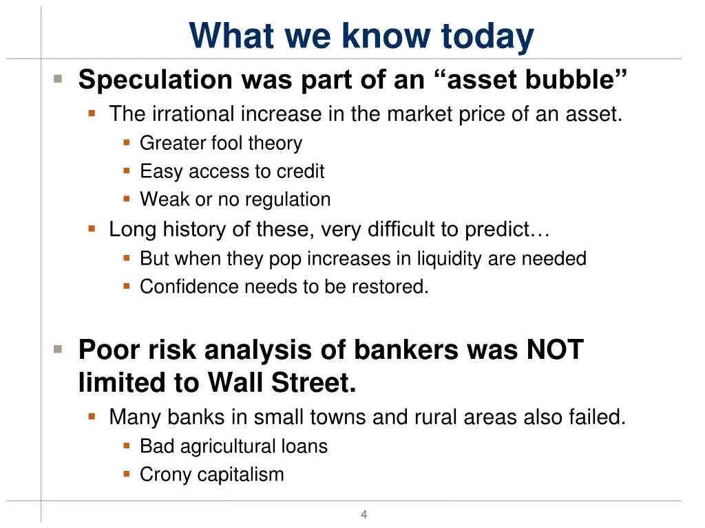 what we know today speculation was part