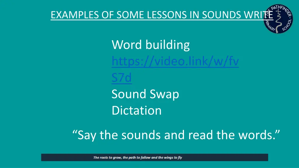 examples of some lessons in sounds write
