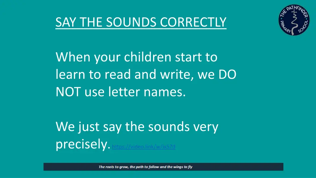 say the sounds correctly 1