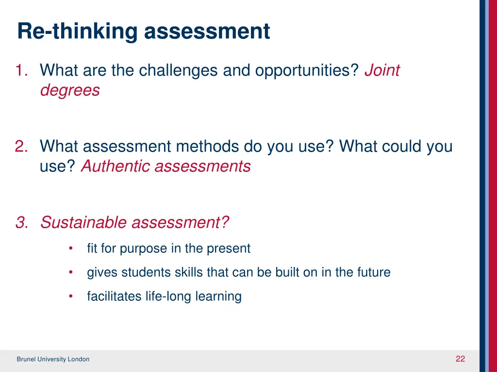 re thinking assessment