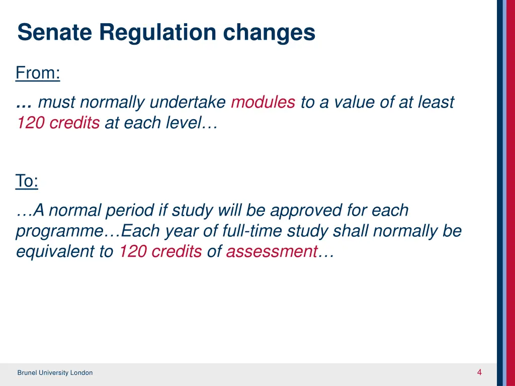 senate regulation changes