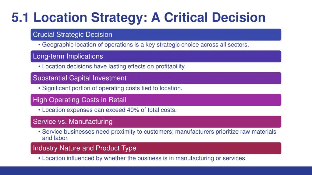 5 1 location strategy a critical decision