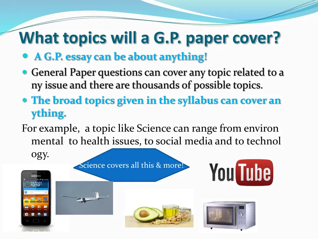 what topics will a g p paper cover a g p essay