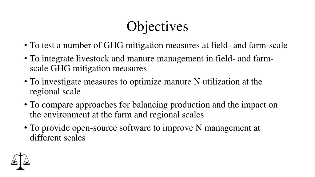 objectives